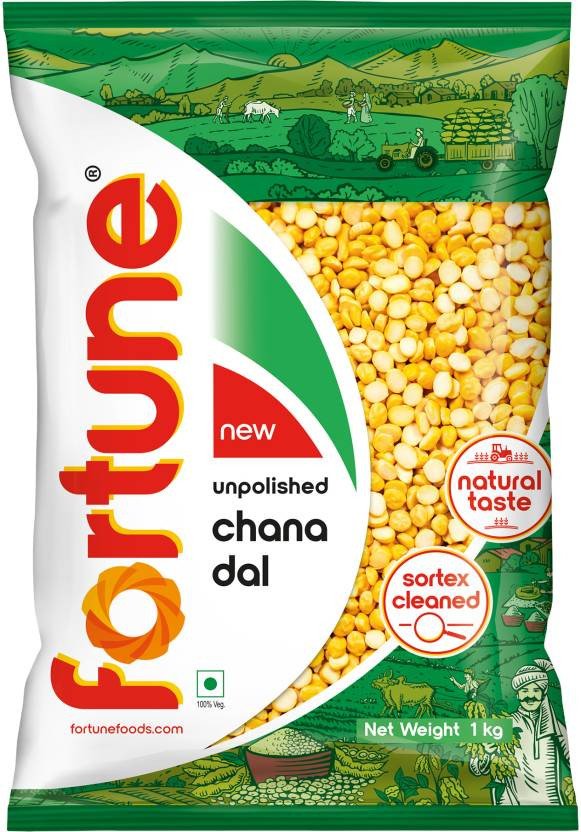 FORTUNE White Chana Dal (Split)  (1 kg)