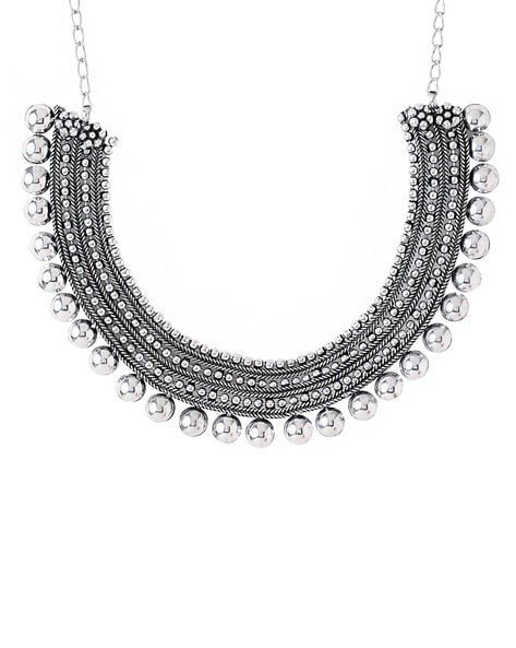 Silver-Plated Choker Necklace