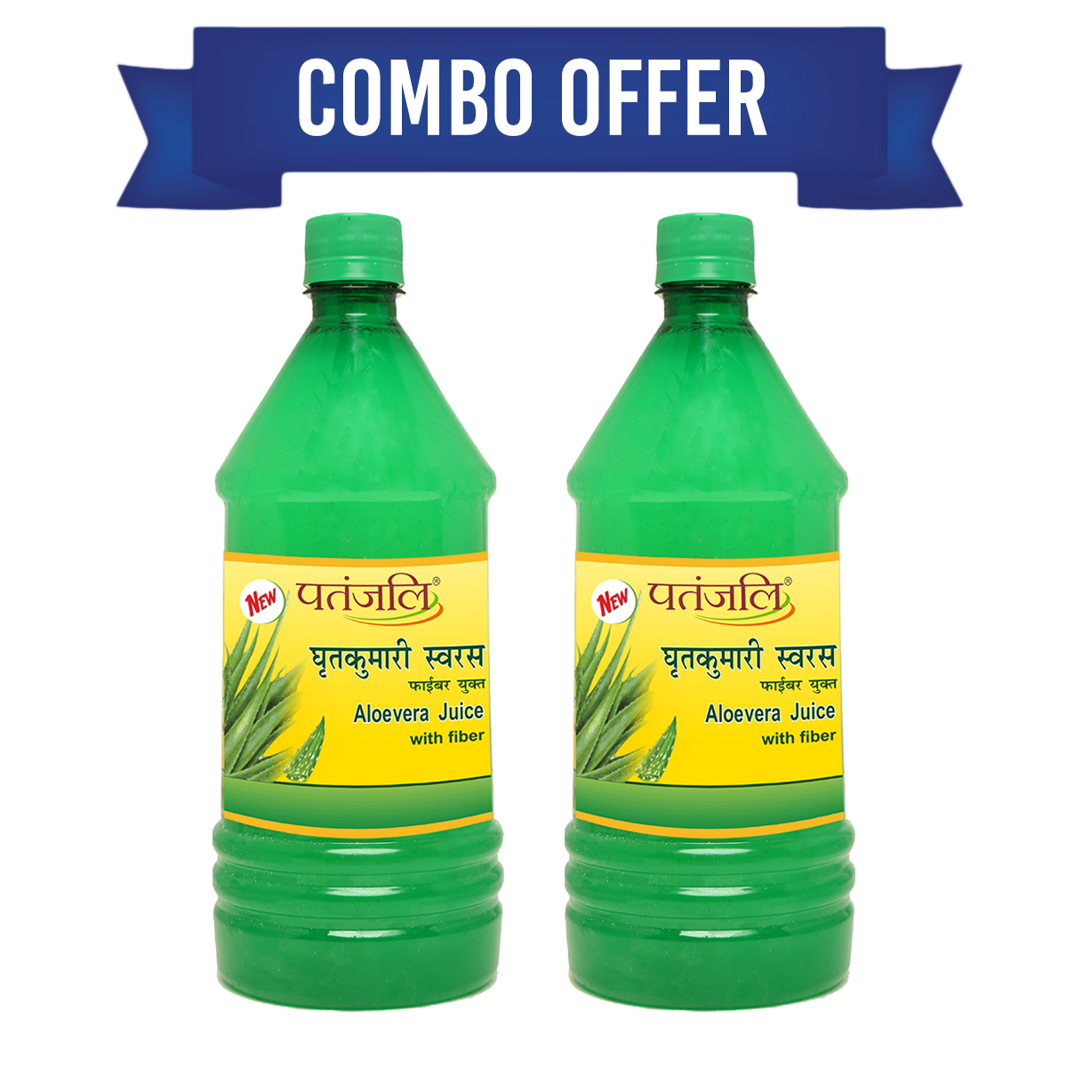 Combo Aloevera Juice Fibre 1L (Pack Of 2)